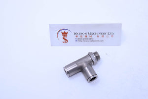 HB160614 6mm to 1/4" Central Tee Male Brass Push-In Fitting