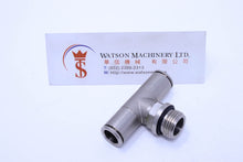 Load image into Gallery viewer, HB161038 10mm to 3/8&quot; Central Tee Male Brass Push-In Fitting