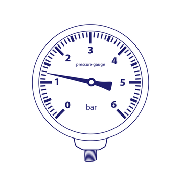 API MR40A-1+0 1/8 Ø40 -1bar pressure gauge