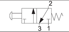 Load image into Gallery viewer, API A1MA130TT Manual Valve 1/8&quot;&quot;, 3/2 Push/Pull - Watson Machinery Hydraulics Pneumatics