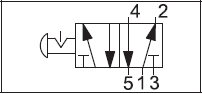 API A1MA151TT Manual Valve 1/8", 5/2, Push Pull - Watson Machinery Hydraulics Pneumatics