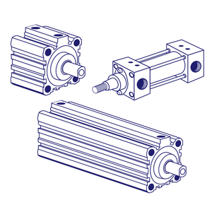 Mindman MCQI2-11-40-250M ISO15552 Pneumatic Cylinder