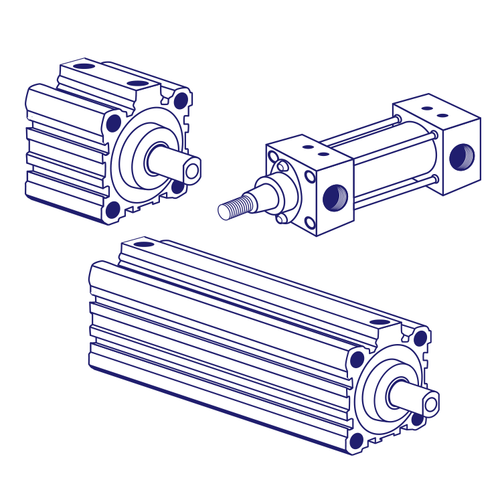 Mindman CA-MCQV-80 Pneumatic Cylinder
