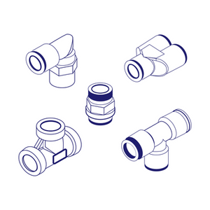 Camozzi 1463 8/6-1/4 BSPP, Female Stud, Rapid Fitting for Plastic Tube