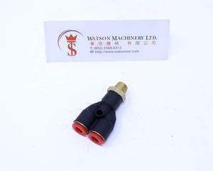 (CTX-6-01) Watson Pneumatic Fitting Branch Y 6mm to 1/8" Thread BSP (Made in Taiwan)