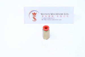 (CTCC-6-01) Watson Pneumatic Fitting Straight Connector Push-In Fitting 4mm to 1/8" Female Thread BSP (Made in Taiwan)