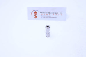 HB190404 4mm to 4mm Union Straight Brass Push-In Fitting Straight Connector