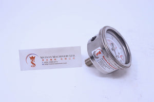 Watson Stainless Steel 250K Back Connection Pressure Gauge