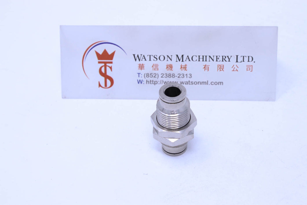 HB330006 6mm Bulkhead Connector Brass Push-In Fitting Bulkhead Connector