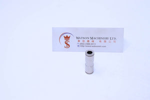 HB190606 6mm to 6mm Union Straight Brass Push-In Fitting Straight Connector