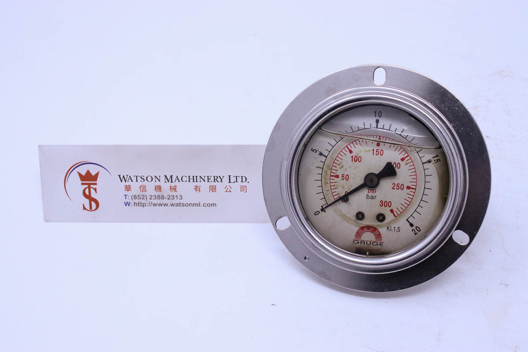 Watson Stainless Steel 20K Flange Back Connection Pressure Gauge