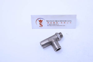 HB141014 10mm to 1/4" Lateral Tee Parallel Male Brass Push-In Fitting