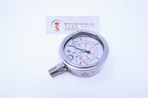 Watson Stainless Steel 20K Bottom Connection Pressure Gauge
