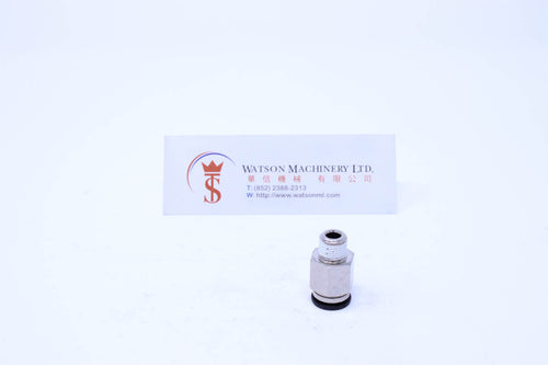 (CTC-8-01.) Watson Pneumatic Fitting Straight Connector Push-In Fitting 8mm to 1/8