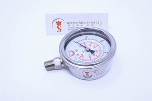 Watson Stainless Steel 100K Bottom Connection Pressure Gauge