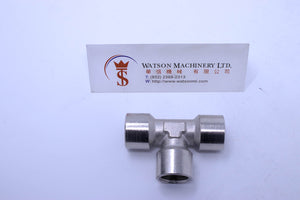 API A02338 Branch Tee 3/8" Pneumatic Fitting (Nickel Plated Brass) (Made in Italy) - Watson Machinery Hydraulics Pneumatics