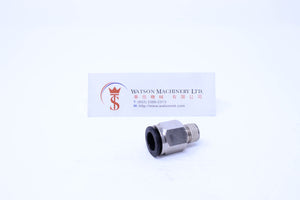 (CTC-12-02) Watson Pneumatic Fitting Straight Connector Push-In Fitting 12mm to 1/4" Thread BSP (Made in Taiwan)