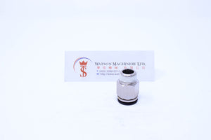 (CTC-12-03) Watson Pneumatic Fitting Straight Connector Push-In Fitting 12mm to 3/8" Thread BSP (Made in Taiwan)