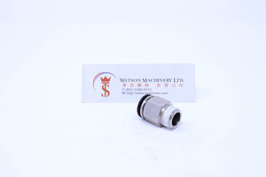 (CTC-12-03) Watson Pneumatic Fitting Straight Connector Push-In Fitting 12mm to 3/8" Thread BSP (Made in Taiwan)