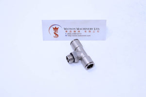 HB161014 10mm to 1/4" Central Tee Male Brass Push-In Fitting