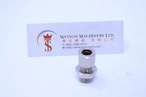 API O120814 Compression Fitting BSP Stud 1/4" to 8mm (Nickel Plated Brass) (Made in Italy) - Watson Machinery Hydraulics Pneumatics