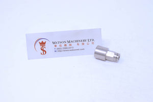 HB070614 6mm to 1/4" Straight Female Brass Push-In Fitting