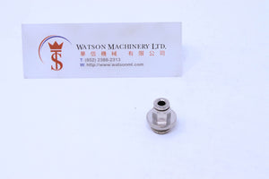 HB040414 4mm to 1/4" Straight Parallel Male Brass Push-In Fitting