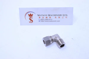 API O160814 Compression Fitting BSPT Elbow 1/4" to 8mm (Nickel Plated Brass) (Made in Italy) - Watson Machinery Hydraulics Pneumatics