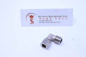 API O161038 Compression Fitting BSPT Elbow 3/8" to 10mm (Nickel Plated Brass) (Made in Italy) - Watson Machinery Hydraulics Pneumatics