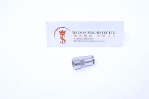 API R130618 1/8" Female to 6mm Push-in Fitting (Nickel Plated Brass) (Made in Italy) - Watson Machinery Hydraulics Pneumatics