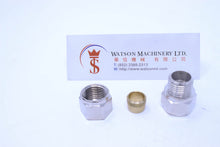 Load image into Gallery viewer, API O131038 Compression Fitting Female BSP Stud 3/8&quot; to 10mm (Nickel Plated Brass) (Made in Italy) - Watson Machinery Hydraulics Pneumatics