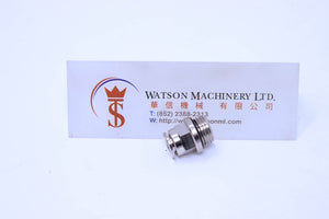 API R120614 1/4" to 6mm Push-in Fitting (Nickel Plated Brass) (Made in Italy) - Watson Machinery Hydraulics Pneumatics