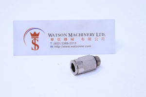 HB040818 8mm to 1/8" Straight Parallel Male Brass Push-In Fitting