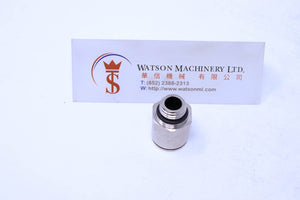 API R121214 1/4" to 12mm Push-in Fitting (Nickel Plated Brass) (Made in Italy) - Watson Machinery Hydraulics Pneumatics