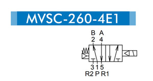 Mindman MVSC-260-4E1 DC24V Solenoid Valve 5/2 1/4" BSP (Made in Taiwan)