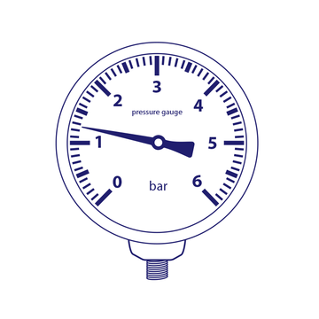 Watson Stainless Steel 76cmHg/30inHg Bottom Connection (-1bar Vacuum Gauge) Pressure Gauge