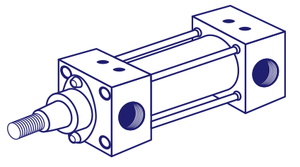 Jufan DC5 63X300 DOUBLE ROD Pneumatic Cylinder (Made in Taiwan)